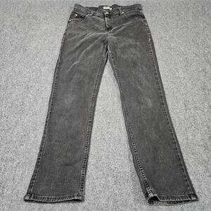 Lee Riders Jeans Size 14‎ Black Denim Charcoal Wash Relaxed Straight Leg Midrise